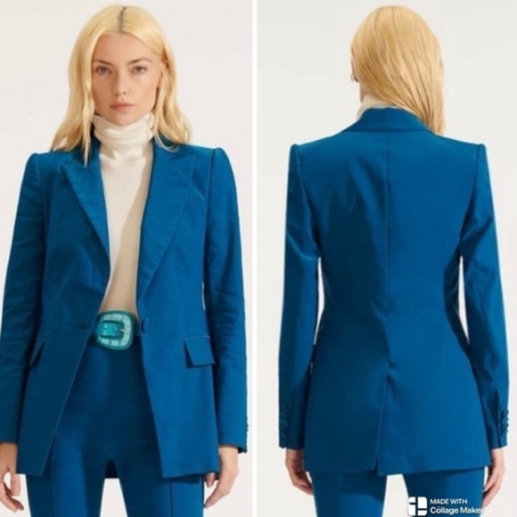 VERONICA BEARD Long and Lean Dickey Jacket in Cerulean - Picture 1 of 10